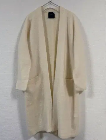 ATON 에이톤 퍼 캐시미어 100% 롱 가디건 아이보리