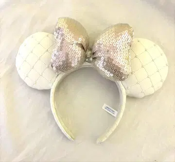 펄&화이트 퀼팅 미니 머리띠