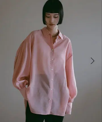 [ 미사용에 가까움 ] Apart by 아파트바이 시어 오버 셔츠 핑크