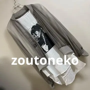 zoutoneko 시어 블루종 블루종 겉옷 그레이