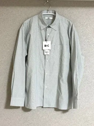 유니클로 C 브로드 오버사이즈 셔츠/스트라이프 긴팔 셔츠 XS