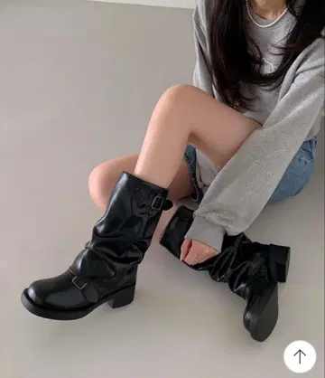 nugu  0488 버클 하프 워머 부츠