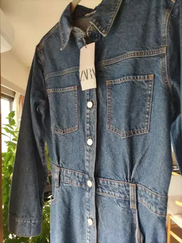 ZARA 데님 드레스 사이드 슬릿 포함 8590엔