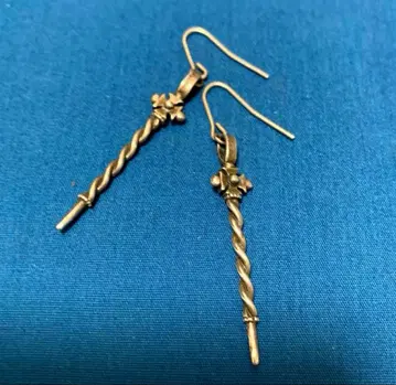 지팡이형 귀걸이 양쪽 귀용 실버 925