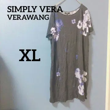 SIMPLY VERA VERAWANG 꽃무늬 반팔 원피스 XL