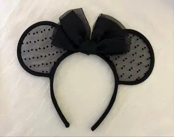 [ 새상품급 ] 디즈니 머리띠 미니 블랙 레이스