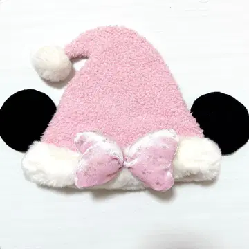 레어 디즈니 미니 팬캡 모자 크리스마스 핑크