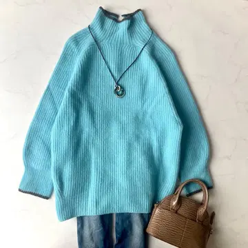 인기 스픽 앤 스팬 미들 게이지 골지 라인 빅 터틀 블루 브라운