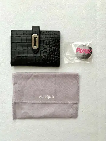 vunque 블랙 접이식 지갑 카드 홀더 명함지갑 붕크
