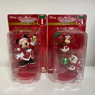 디즈니 해피 복권 피규어 오너먼트상 미키 칩과 데일