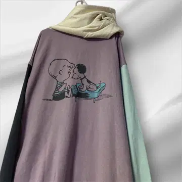 [ 새상품급 ] 스누피 후드티 컬러풀 소매 넉넉함