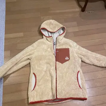 베이지 플리스 자켓 후드 부착 CHUMS