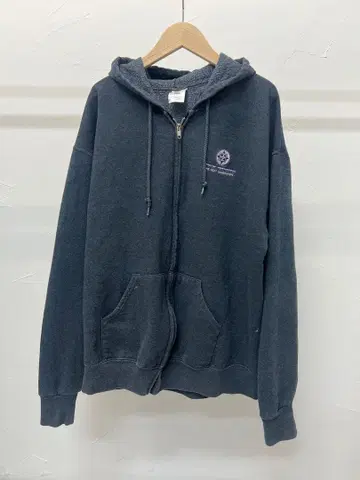 차콜 그레이 풀 집업 후드티