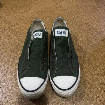 올스타 그린 녹색 끈 없는 슬립온 타입 28cm 컨버스