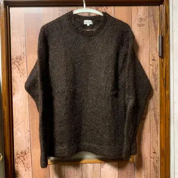 모헤어 78% Paul Smith 브라운 크루넥 니트 M