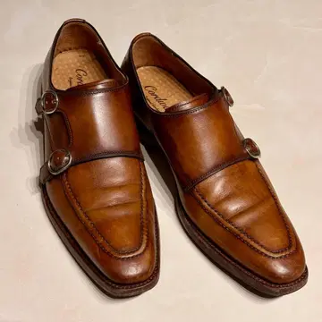 Cordwainer 더블 몽크 가죽 신발 40 24.5cm