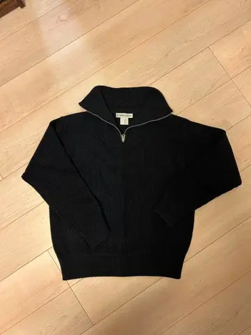 UNION LAUNCH 네이비 하프 지퍼 니트