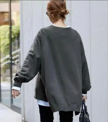 택 포함 새상품 FRAMeWORK 프레임워크 래글런 판초 맨투맨 블랙 D