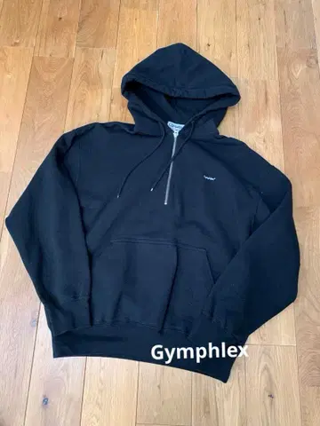 Gymphlex 짐플렉스 하프 지퍼 후드티 쭈리 블랙