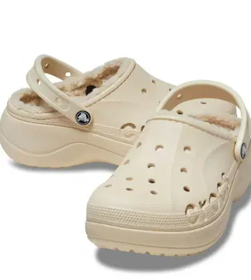 crocs 바야 플랫폼 라인드 글리터 크로그 통굽 보아