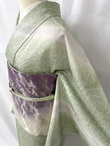 미사용 새상품 순수 실크 이중 기모노 호몬기 (L 사이즈) 단품