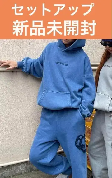 HTH vintage Heart Logo Hoodie pants 블루