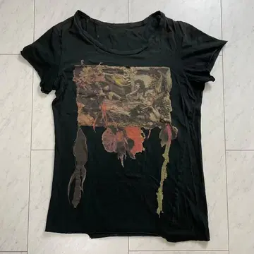 if six was nine 반팔 티셔츠 데미지 블리치