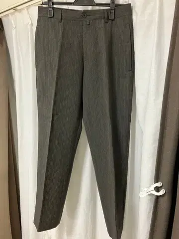 DRIES VAN NOTEN 그레이 스트라이프 슬랙스