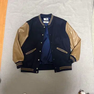 바시티 자켓 네이비/베이지