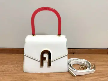 훌라 FURLA 신규 로고 핸드백 유리 핸들 레인보우 스티치