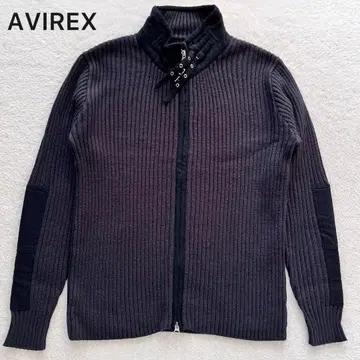 AVIREX 아비렉스 드라이버즈 니트 집업 블루종