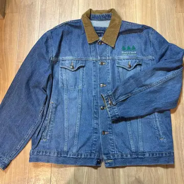 랜즈 엔드 데님 자켓 코듀로이 옷깃 XL