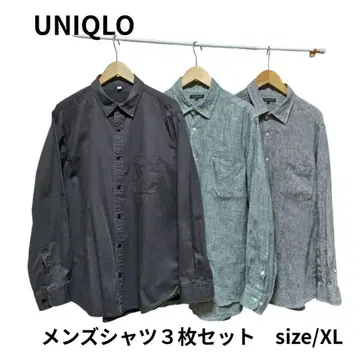 UNIQLO 남성용 셔츠 3장 세트 XL 2L 빅 사이즈