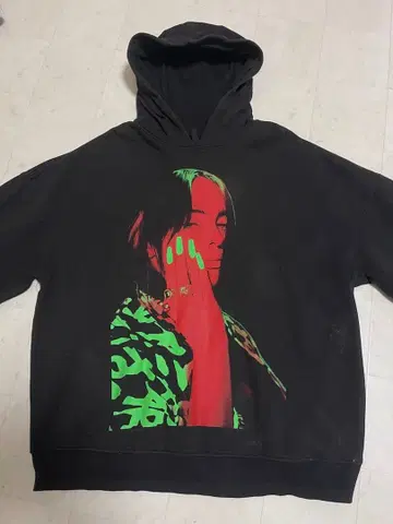 Billie EilishH 앤 M 콜라보 후드 부착 후드티 L