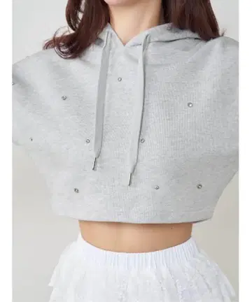 새상품급! Darich 다리치 크롭 비쥬 후디 프리 사이즈 그레이