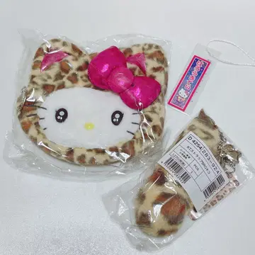 라스트입니다 산리오 갸루고양이 헬로키티 파우치 스트랩 세트