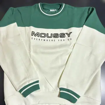 MOUSSY 컬러 블록 로고 자수 속기모 트레이닝복