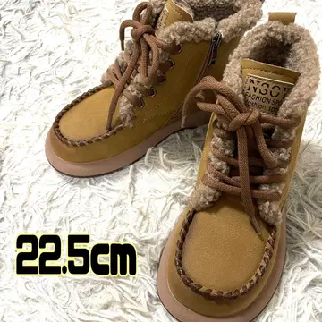 스노우 부츠 여성용 가죽 속기모 22.5cm