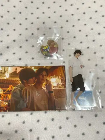 미나토 상사 코인 랜드리 아크릴 스탠드 엽서 세트 니시가키 타쿠미 캔뱃지