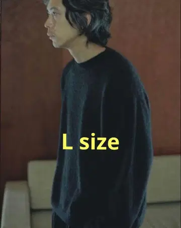 LIDNM 캐시미어 밀드 크루 니트 블랙 L