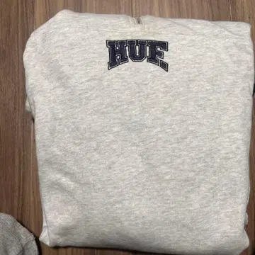 HUF 그레이 하프 지퍼 맨투맨