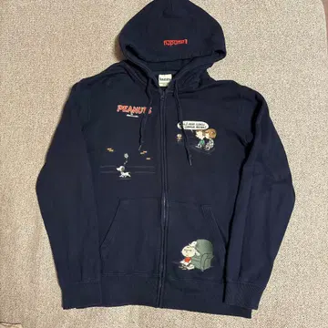 Laundry PEANUTS 네이비 집업 후드티 M