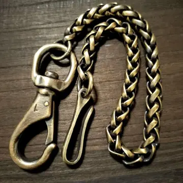 놋쇠 훈증 뜨개질 10mm 지갑 체인 빈티지 브라스 카라비너