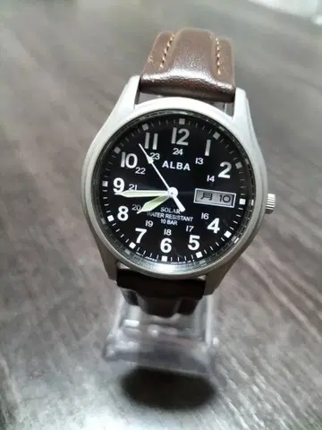 ALBA 솔라 손목시계 블랙 다이얼