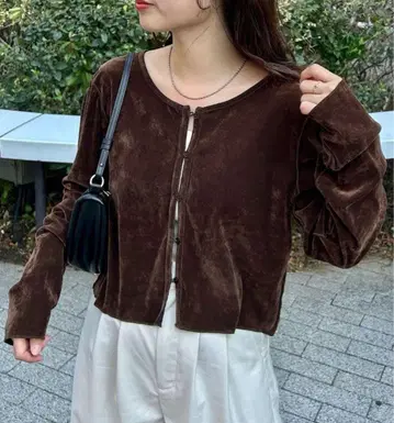 kastane 튤 벨로아 2WAY 가디건