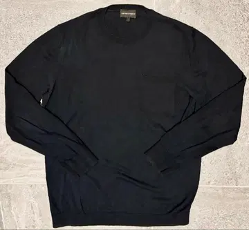 엠포리오 아르마니 얇은 소재 니트 긴팔 블랙