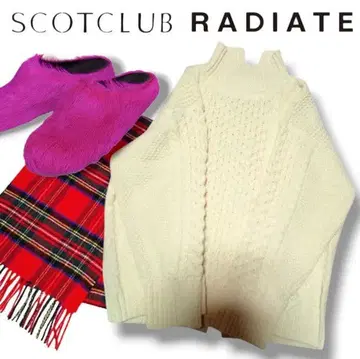 스콧 클럽*RADIATE/라디에이트*백 슬릿 케이블 니트