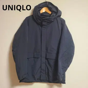 유니클로 하이브리드 다운 후드티 네이비 M 아우터 다운 자켓