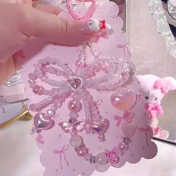 비즈 스트랩 핀 리본01