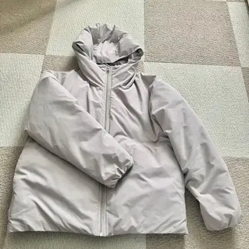 무인양품 다운 자켓 지퍼 베이지